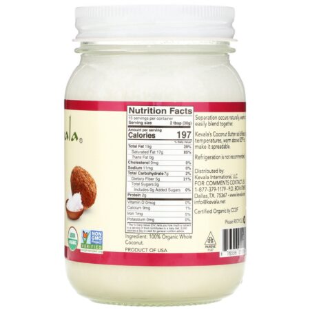 Kevala, Organic Coconut Butter, 16 oz (453 g) - Image 2