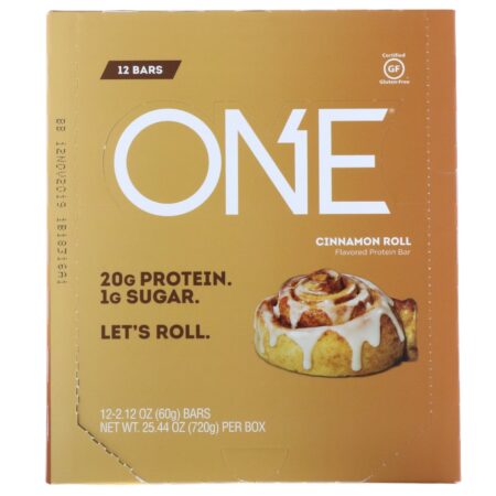 One Brands, ONE Bar, Cinnamon Roll, 12 Bars, 2.12 oz (60 g) Each - Image 2