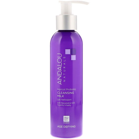 Andalou Naturals, Leite de Limpeza, Damasco e Probiótico, Desafiador da Idade, 6 fl oz (178 ml)