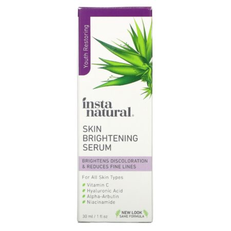 InstaNatural, Skin Brightening Serum, Youth Restoring, 1 fl oz (30 ml) - Image 2