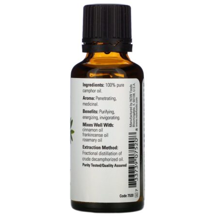 Now Foods, Óleos Essenciais, Cânfora, 1 fl oz (30 ml) - Imagem 2