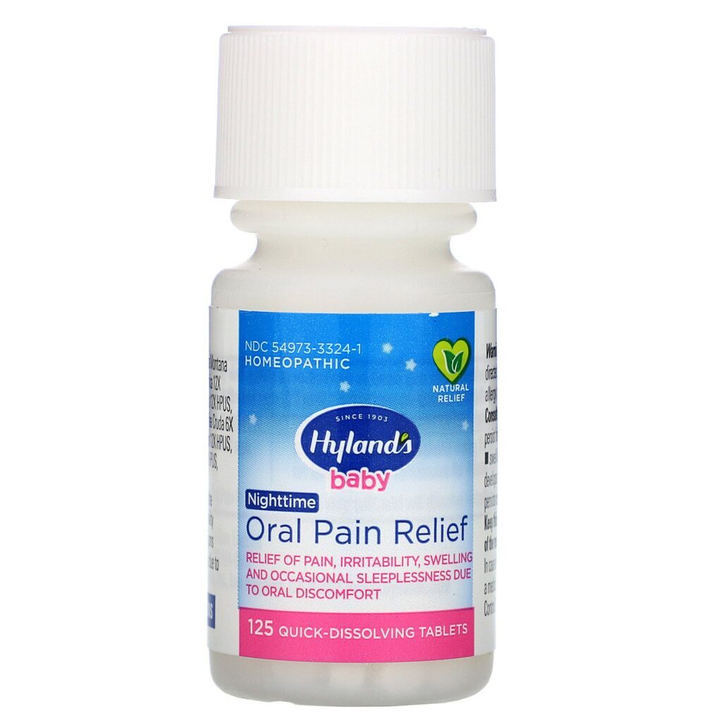 Hyland's, Baby, Oral Pain Relief Nighttime, 125 Quick-Dissolving Tablets - Imagem 3