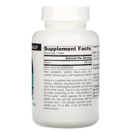 Source Naturals, Taurina, 500 mg, 120 tabletes - Image 2