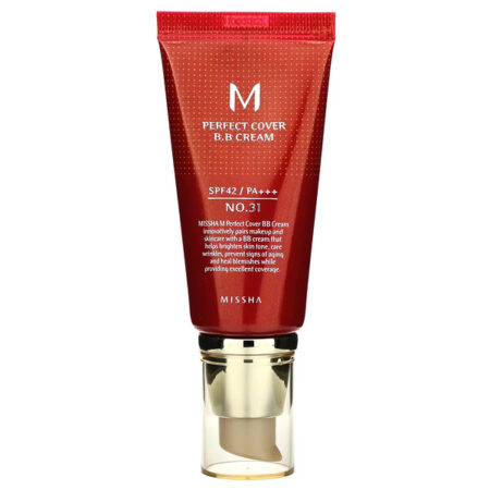 Missha, Perfect Cover BB Cream, SPF 42 PA +++, Nº 31 Bege Dourado, 50 ml