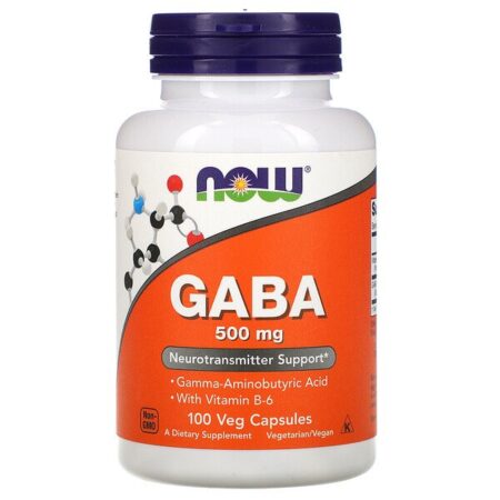 Now Foods, GABA, 500 mg, 100 Cápsulas Vegetais