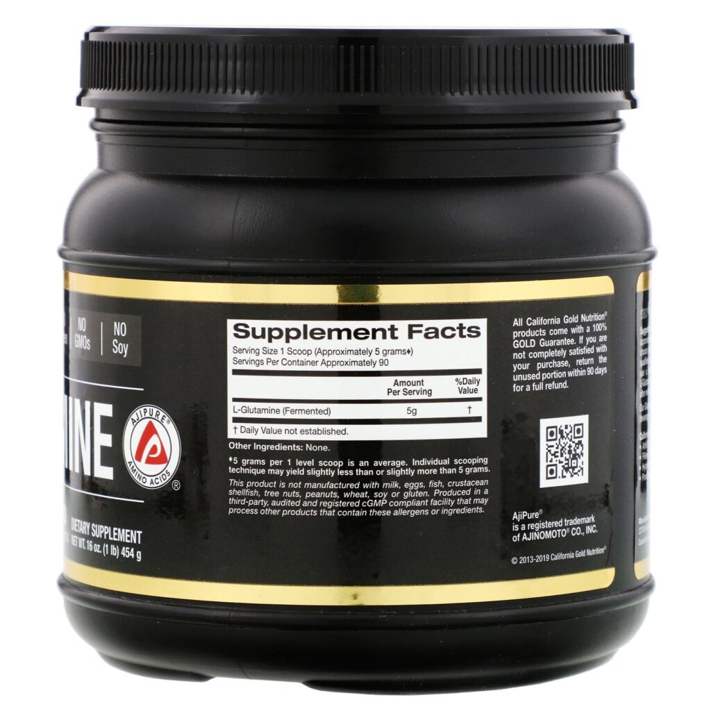 California Gold Nutrition, L-Glutamina em Pó, AjiPure, Sem Glúten, 454 g (16 oz) - Imagem 2