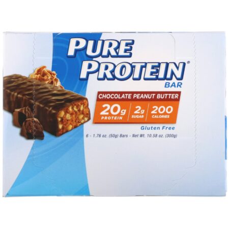 Pure Protein, Barra de Manteiga de Amendoim e Chocolate, 6 Barrinhas, 50 g (1,76 oz) Cada - Image 2