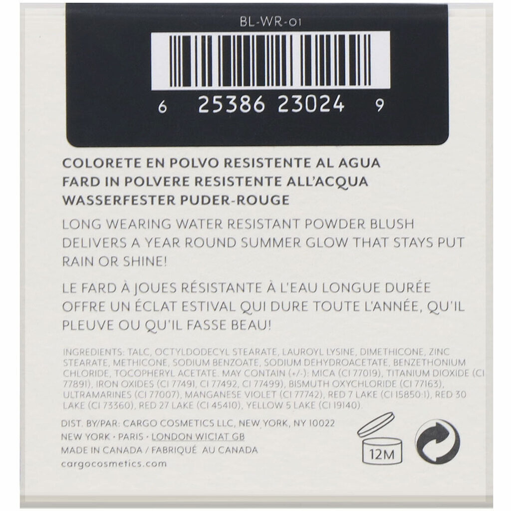 Cargo, Swimmables, Water Resistant Blush, Los Cabos, 0.37 oz (11 g) - Imagem 3