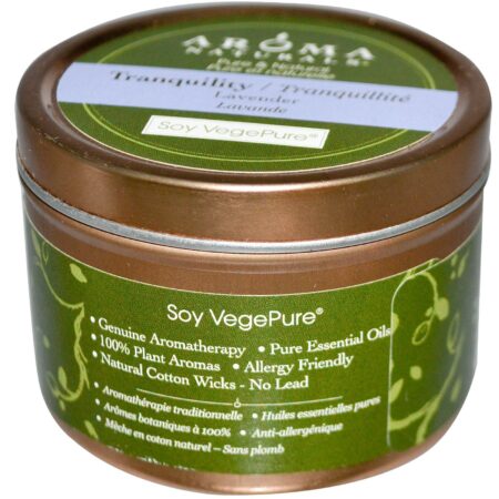 Aroma Naturals, Soy VegePure, Tranquilidade, Vela para Viagens, Lavanda, 2,8 oz (79,38 g) - Image 2