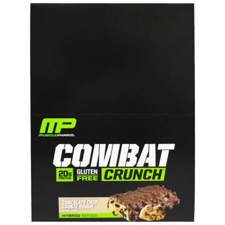 MusclePharm, Combat Crunch, Massa de Biscoito de Chocolate, 12 Barras, 63 g Cada - Image 2