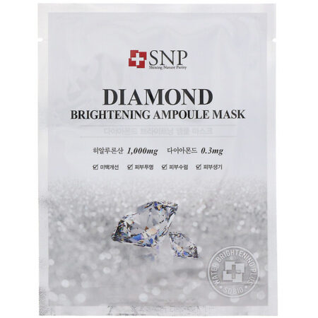 SNP, Máscara de Ampola, Brilho de Diamante, 10 Folhas, 25 ml (0,84 fl oz) Cada