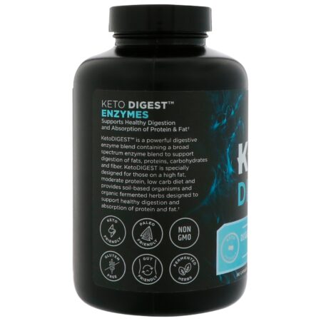 Dr. Axe / Ancient Nutrition, Keto Digest, Fórmula de Enzimas Digestivas, 180 Cápsulas - Image 3