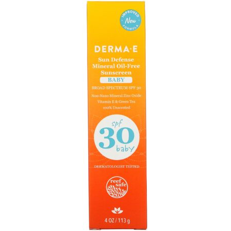 Derma E, Baby, Sun Defense Mineral Oil-Free Sunscreen, SPF 30, 4 oz (113 g) - Image 2