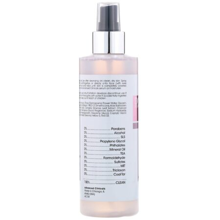 Advanced Clinicals, Rosewater Toner, Tone & Tighten Formula, 8 fl oz (237 ml) - Image 3