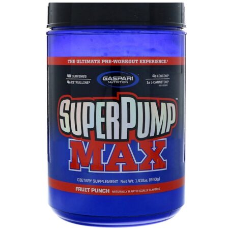 Gaspari Nutrition, SuperPump Max, Fruit Punch Blast, 1.41 lbs (640 g)