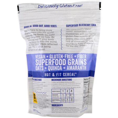 Earnest Eats, Superalimento de Aveia, Mirtilo + Chia + Canela, 12,6 oz (357 g) - Image 2