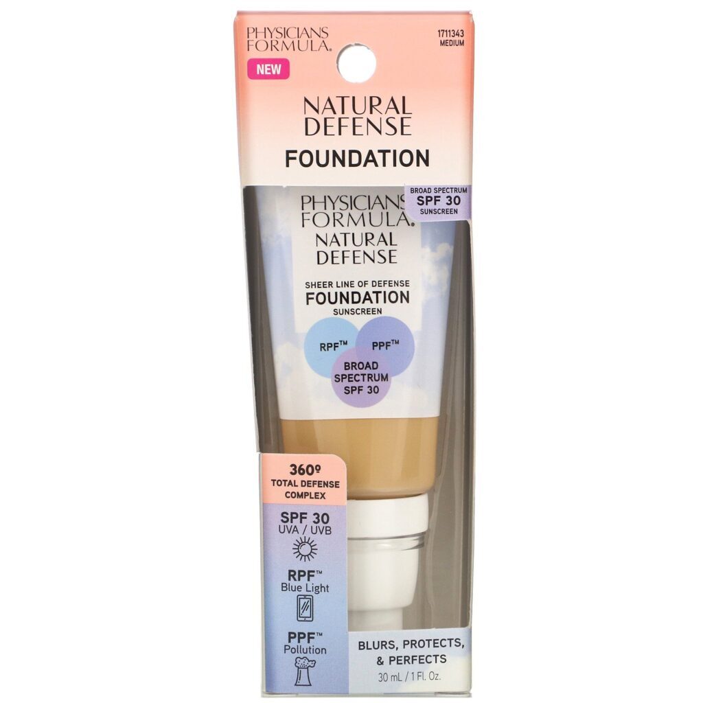 Physicians Formula, Natural Defense Foundation, SPF 30, Medium, 1 fl oz (30 ml) - Imagem 2
