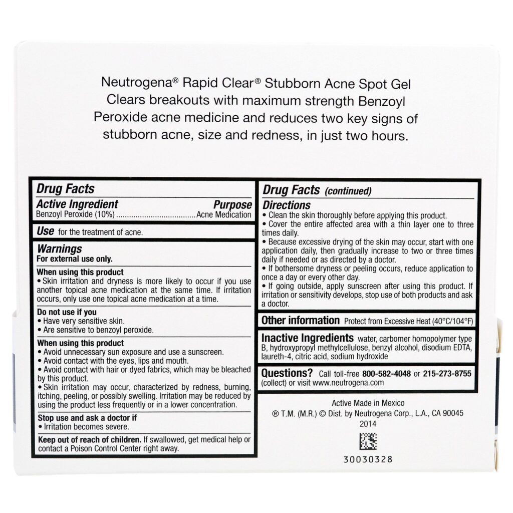 Neutrogena, Rapid Clear, Gel para Acne Resistente, Intensidade Máxima, 5,0 fl oz (147 ml) - Imagem 3