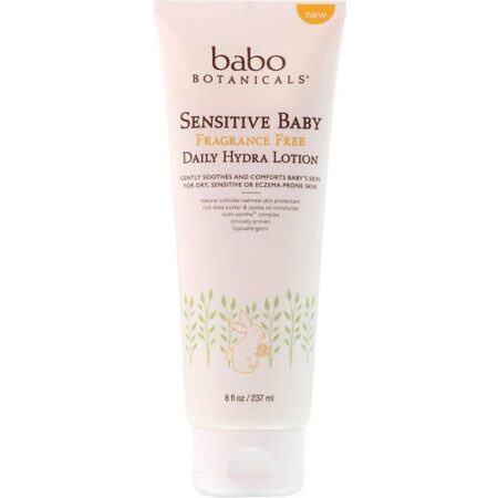 Babo Botanicals, Bebê Sensível, Loção Hidratante Diária, Sem Fragrância, 8 fl oz (237 ml)