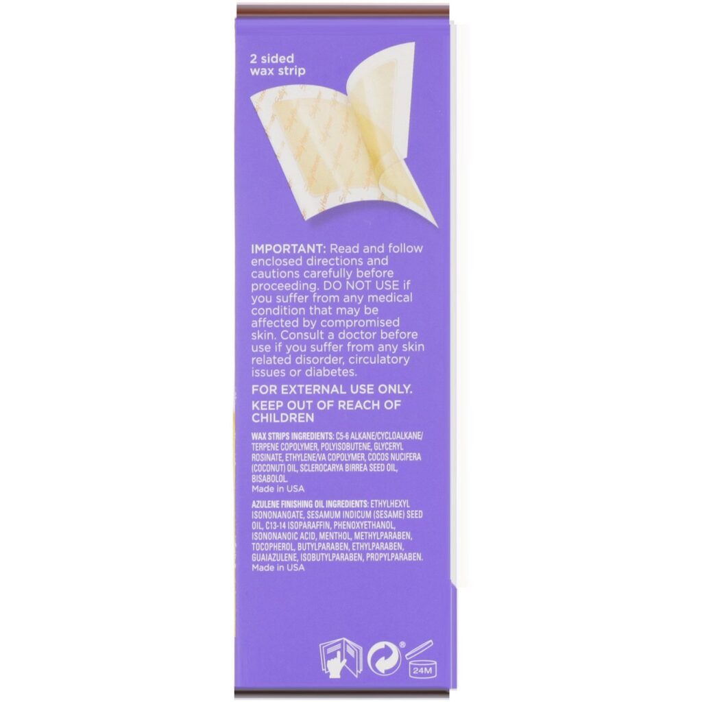 Sally Hansen, Kit de tiras de cera removedoras de pelos, 34 tiras de cera + óleo finalizador - Imagem 3