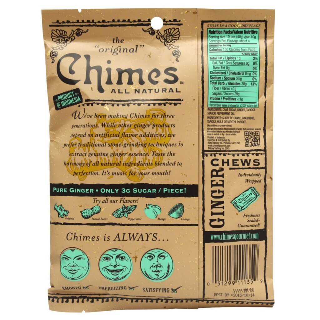Chimes, Biscoitos de Gengibre, Hortelã, 5 oz (141,8 g) - Imagem 2