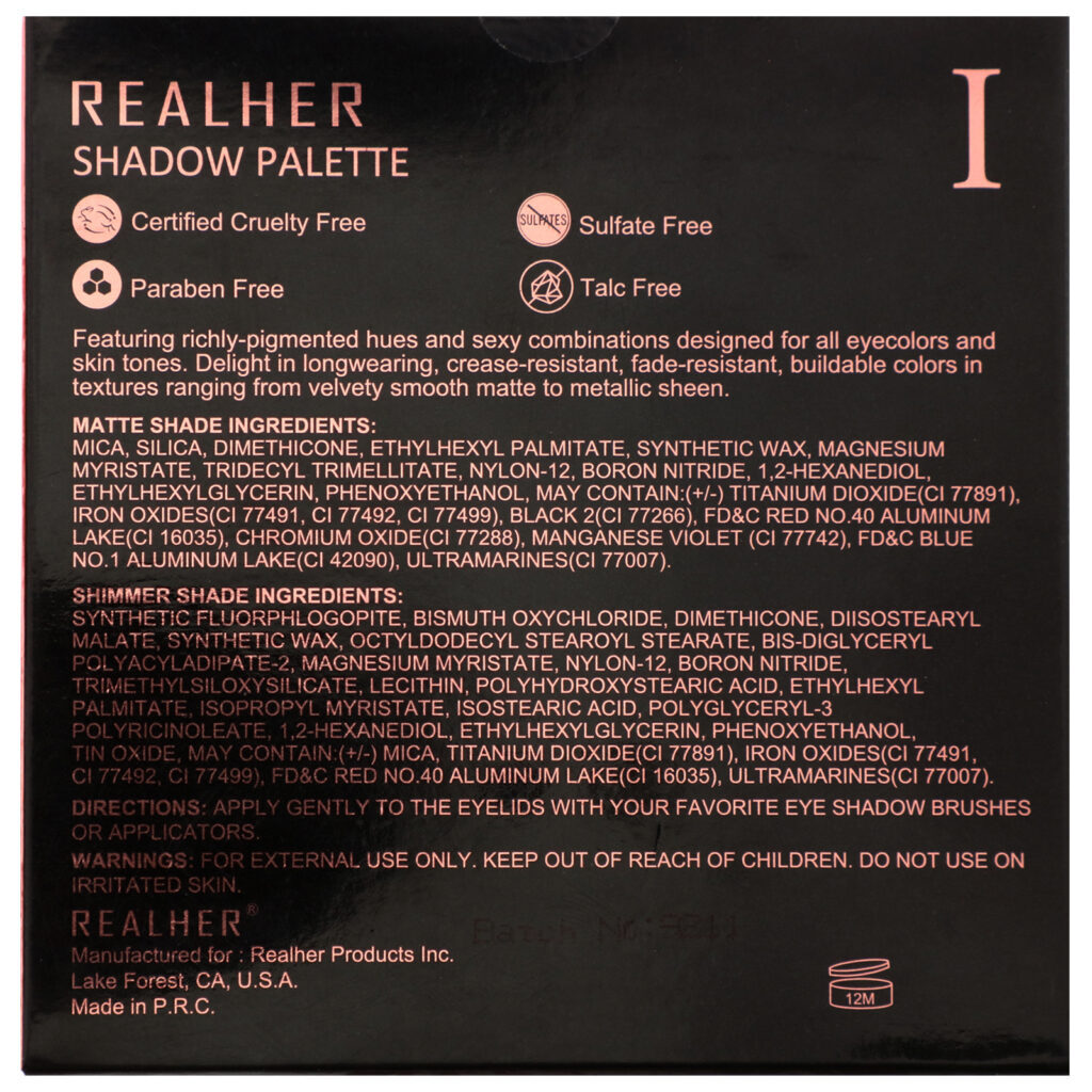 RealHer, Be Your Own Kind of Beauty, Shadow Palette I, 0.36 oz (10.8 g) - Imagem 3