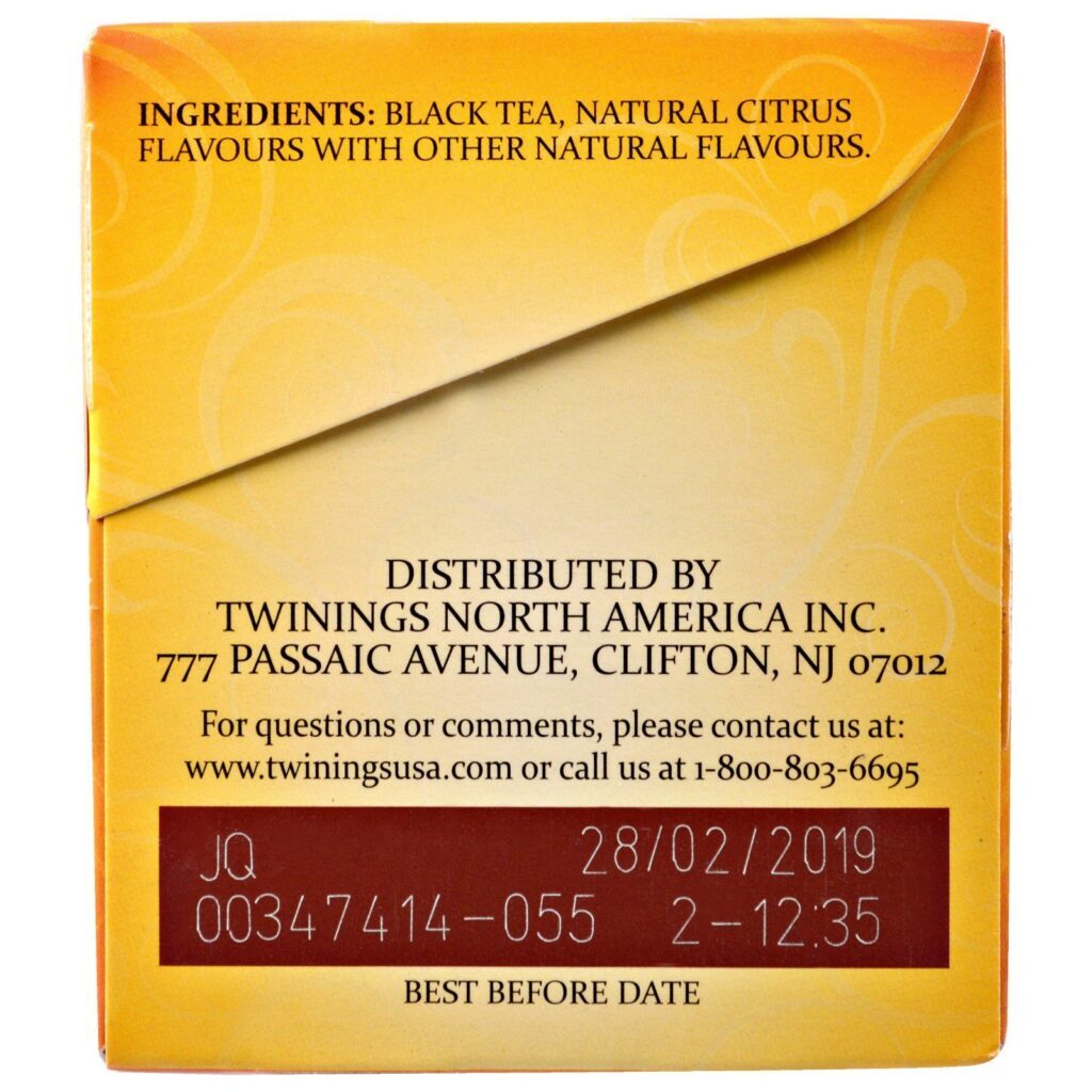 Twinings, Chá Preto, Earl Grey, Extra Bold, 20 sachês, 40g - Imagem 2