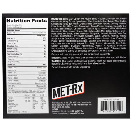 MET-Rx, PROTEIN PLUS Bar, Chocolate Roasted Peanut with Caramel, 9 Bars, 3.0 oz (85 g) Each - Image 3