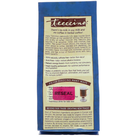 Teeccino, Chicory Herbal Coffee, Medium Roast, Dandelion Caramel Nut, Caffeine Free, 10 oz (284 g) - Image 3