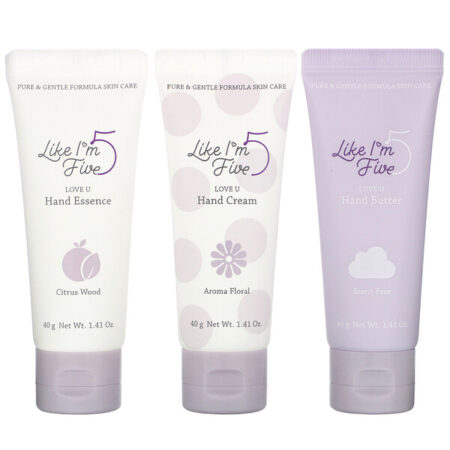 Like I'm Five, Love U Hand Care Set, 3 Piece Set, 1.41 oz (40 g) Each