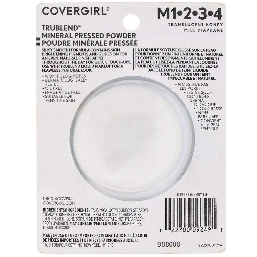 Covergirl, TruBlend, Pó mineral compacto, Mel translúcido, 11 g - Imagem 3