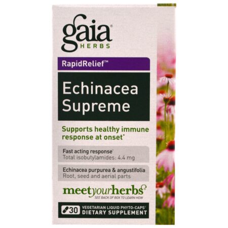 Gaia Herbs, Equinácea Suprema, 30 fitocápsulas líquidas vegetarianas - Image 2