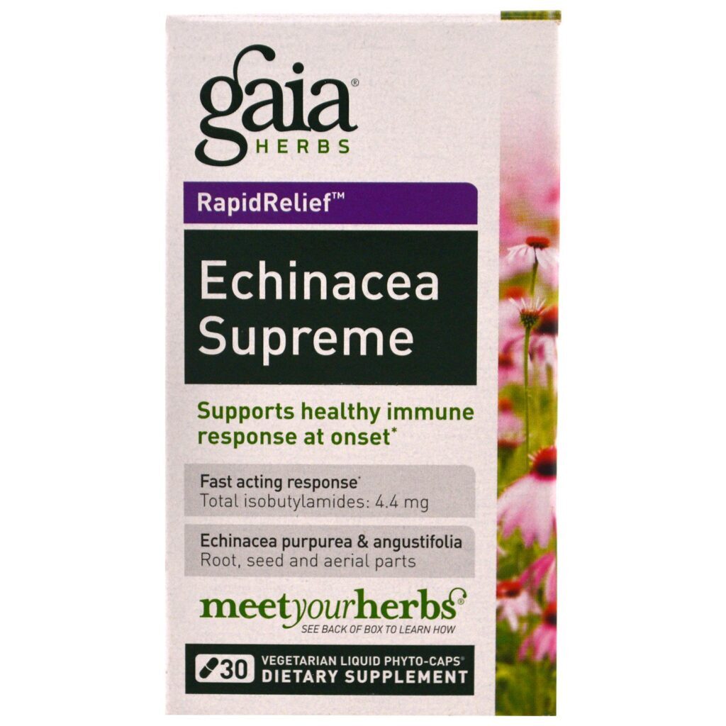 Gaia Herbs, Equinácea Suprema, 30 fitocápsulas líquidas vegetarianas - Imagem 2