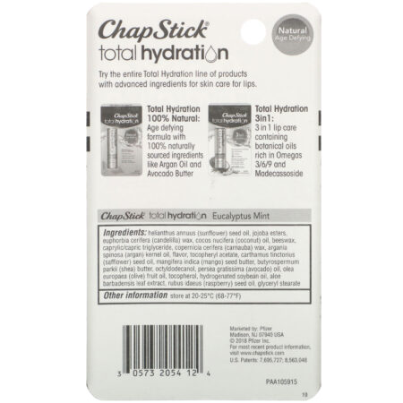 Chapstick, Protetor labial Total Hydration, Eucalyptus Mint, 3,5 g - Image 3