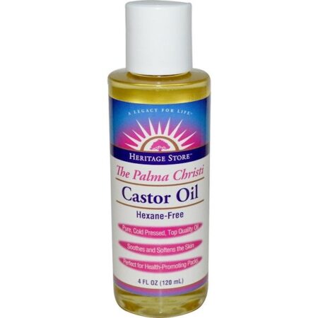 Heritage Store, Óleo de Castor, The Palma Christi, 4 fl oz (120 ml)