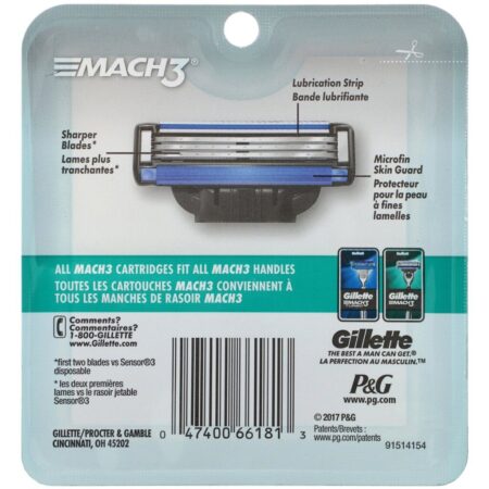 Gillette, Mach3, 4 refis - Imagem 2
