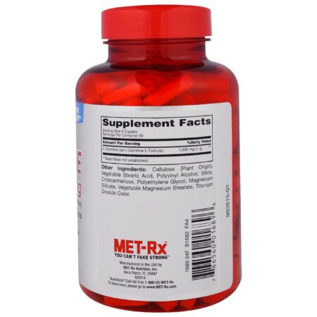 MET-Rx, L-Carnitine, 1,000 mg, 180 Caplets - Image 2