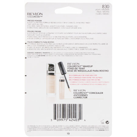 Revlon, Colorstay, pó compacto, 830 Light/Medium, 8,4 g - Image 3