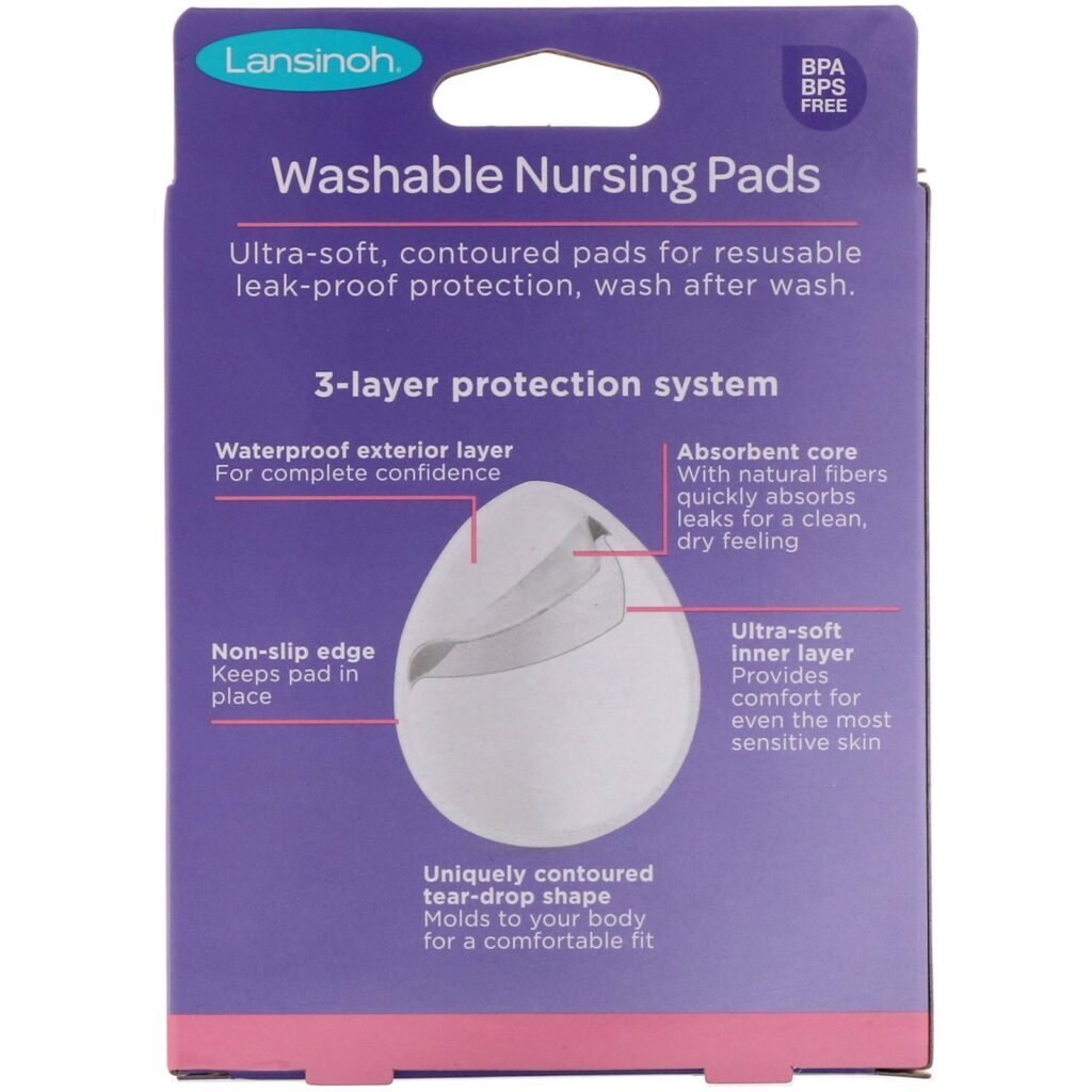 Lansinoh, Washable Nursing Pads, 4 Pads & Wash Bag - Imagem 2