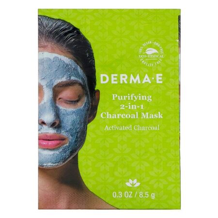 Derma E, Máscara de Carvão Purificadora 2-em-1, 0,3 oz (8.5 g)