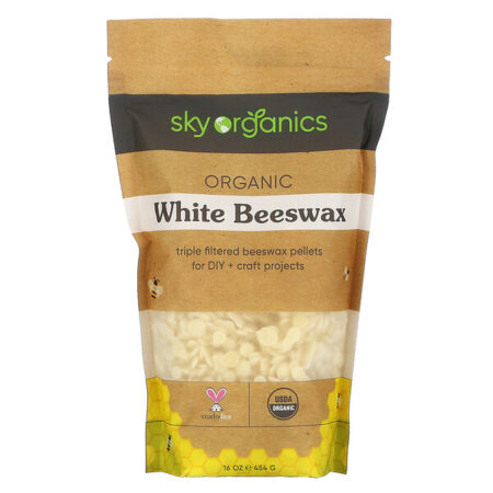 Sky Organics Organic White Beeswax Pellets, Pure USDA Certified Organic for  DIY & Craft Projects, 16 Oz