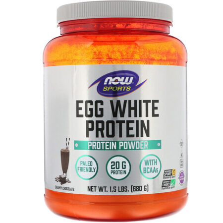 Now Foods, Eggwhite Protein, Creamy Chocolate, 1.5 lbs (680 g)