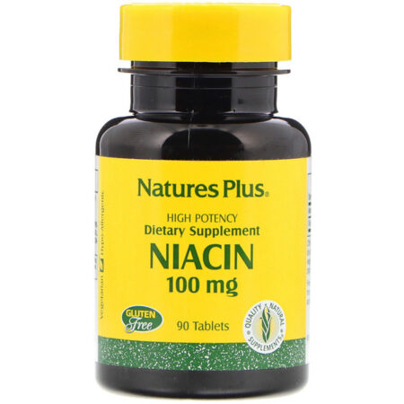 Nature's Plus, Niacina, 100 mg, 90 Comprimidos