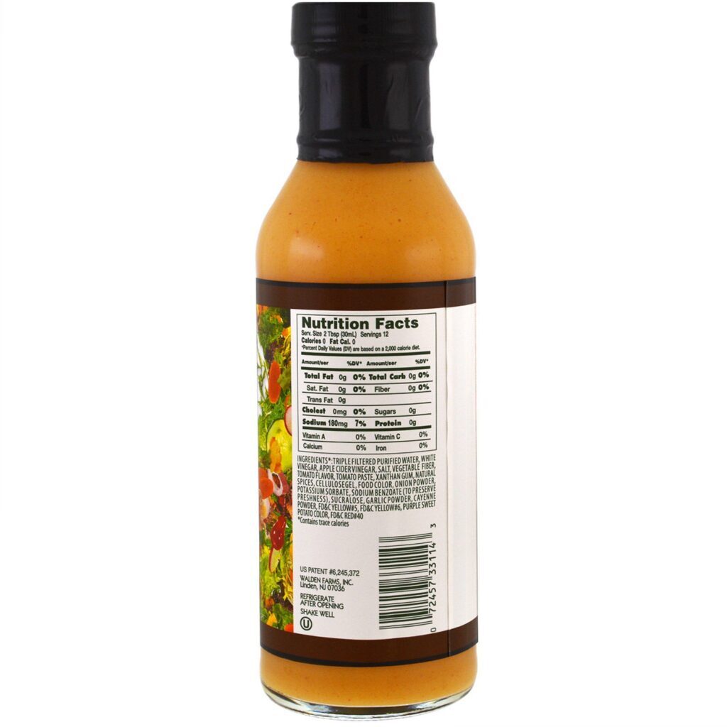 Walden Farms, Molho French, Sem Calorias, 355 ml - Imagem 2