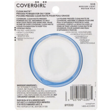 Covergirl, Clean Matte, Pó compacto, 535 Médio claro, 10 g - Image 3