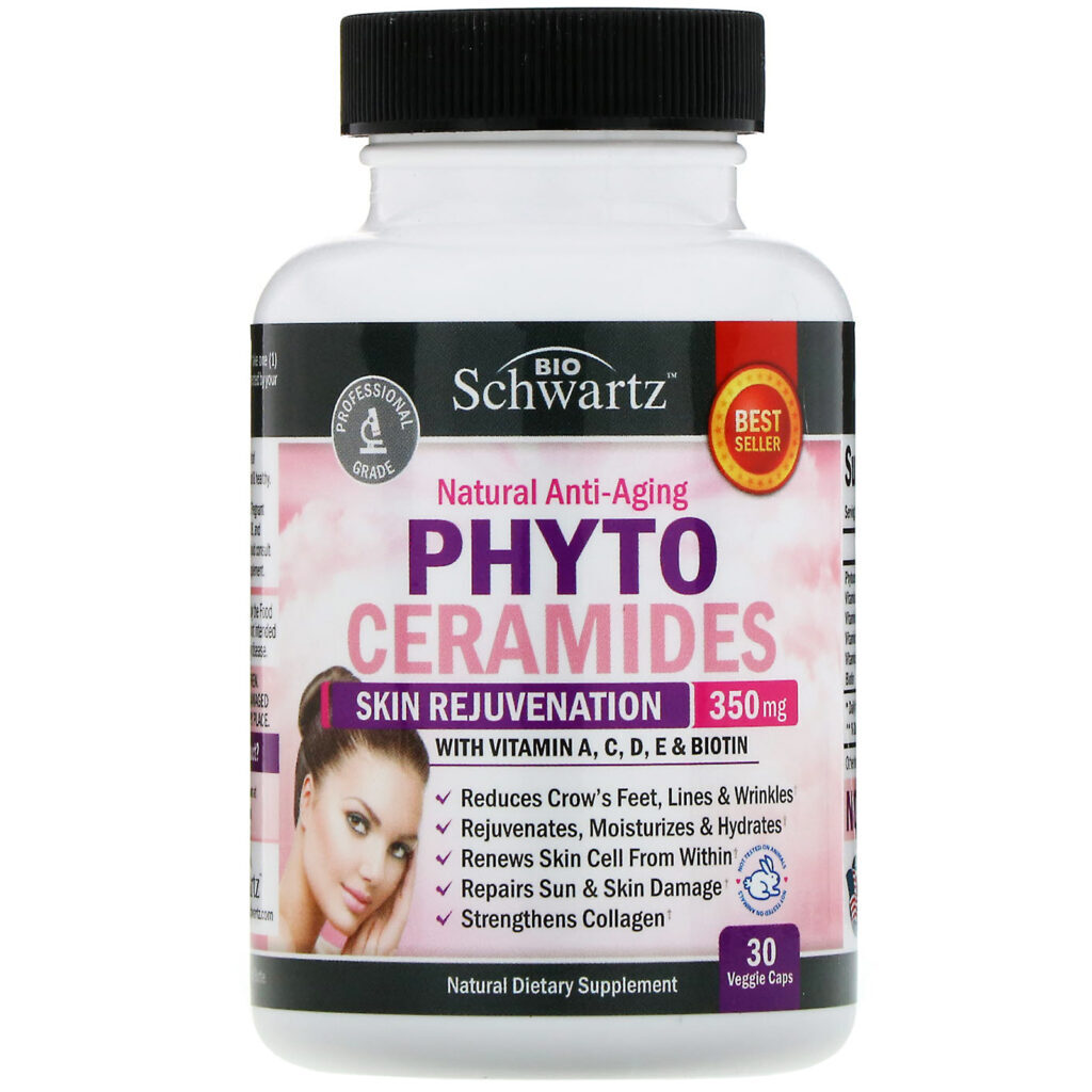 BioSchwartz, Fitoceramidas, Rejuvenescimento da Pele, 350 mg, 30 Cápsulas Vegetais - Imagem 3