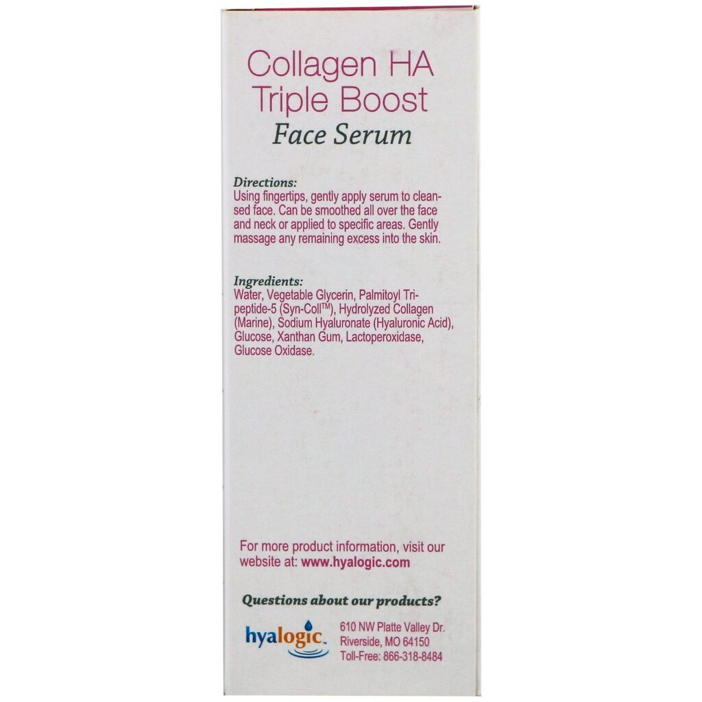 Hyalogic, Soro Facial Triple Boost Colágeno AH, frasco de 0,47 oz (13,5 ml) - Imagem 2