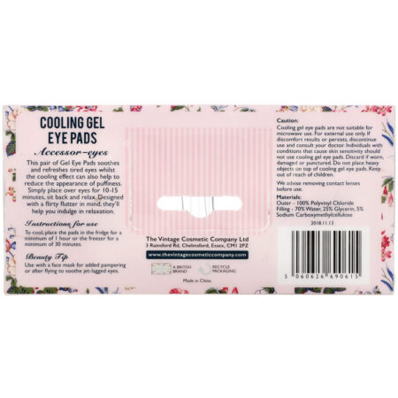 The Vintage Cosmetic Co., Cooling Gel Eye Pads, 1 Set - Imagem 3