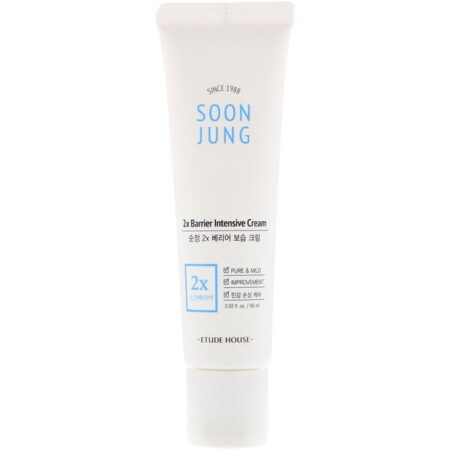 Etude House, Soon Jung, Creme com Barreira Intensiva 2x, 60 ml (2,02 fl oz)