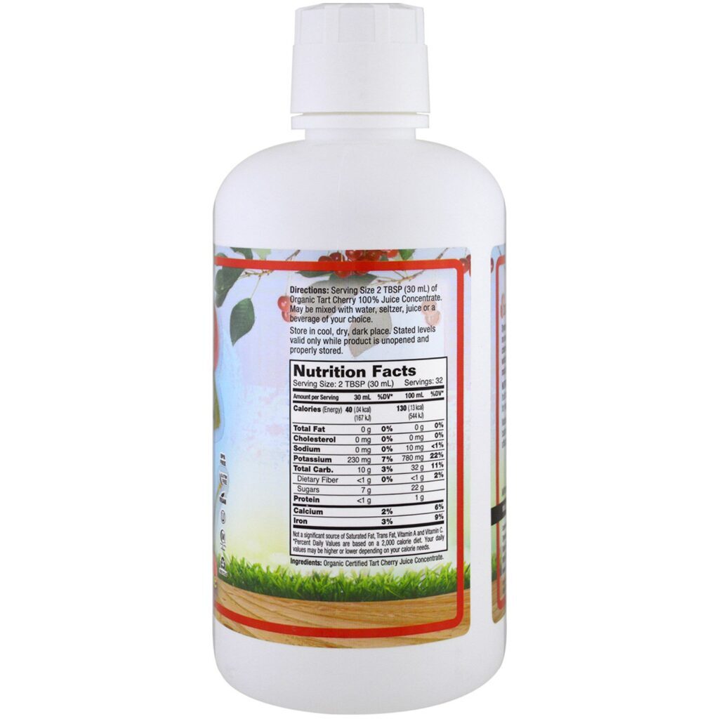 Dynamic Health Laboratories, Suco Concentrado de Cereja Ácida 100% com Certificação Orgânica, Sem Açúcar, 946 ml (32 fl oz) - Imagem 2